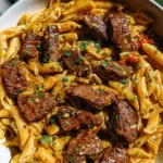 One-Pan Creamy Cajun Honey Garlic Steak Pasta