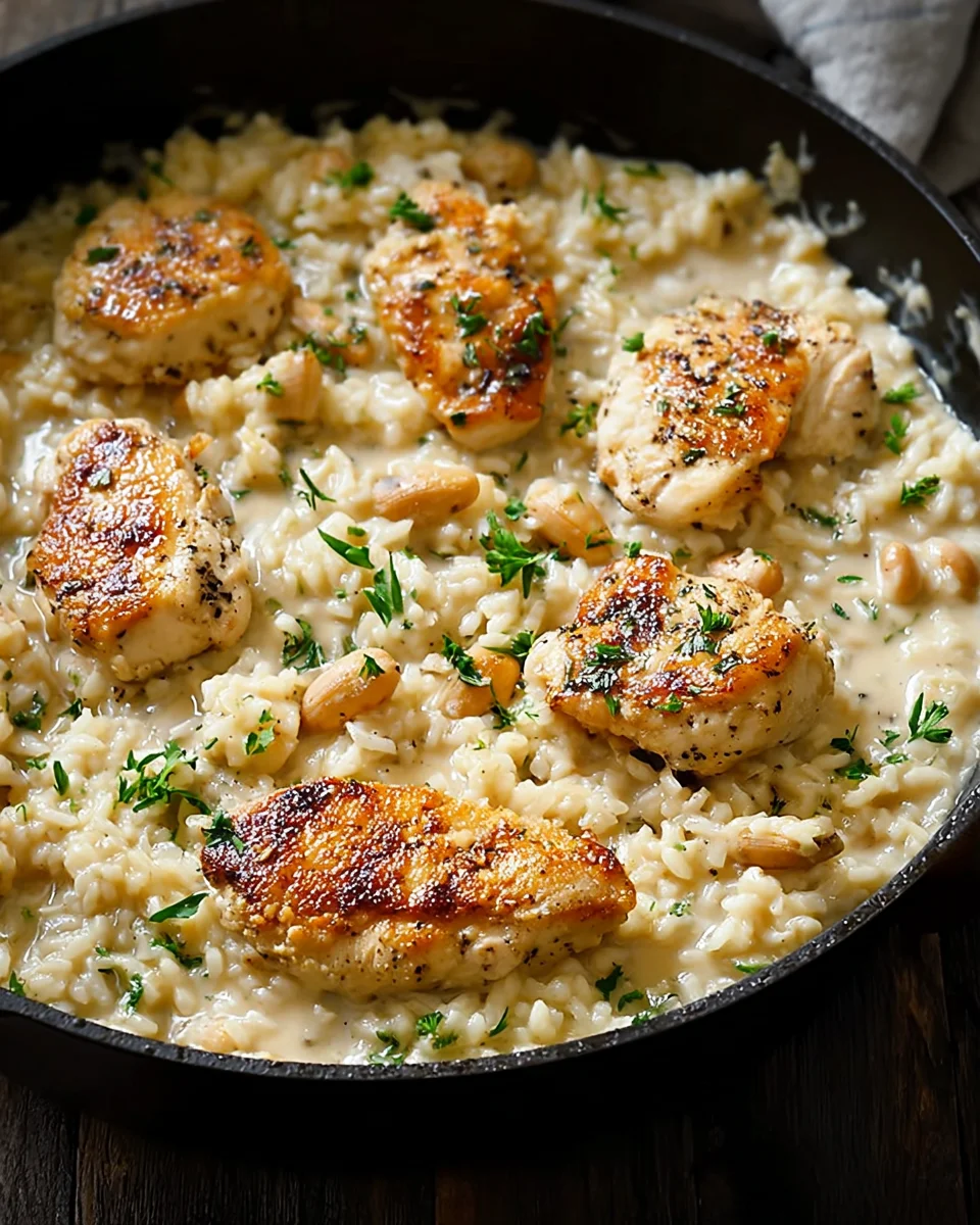 One-Pan Creamy Parmesan Chicken & Rice