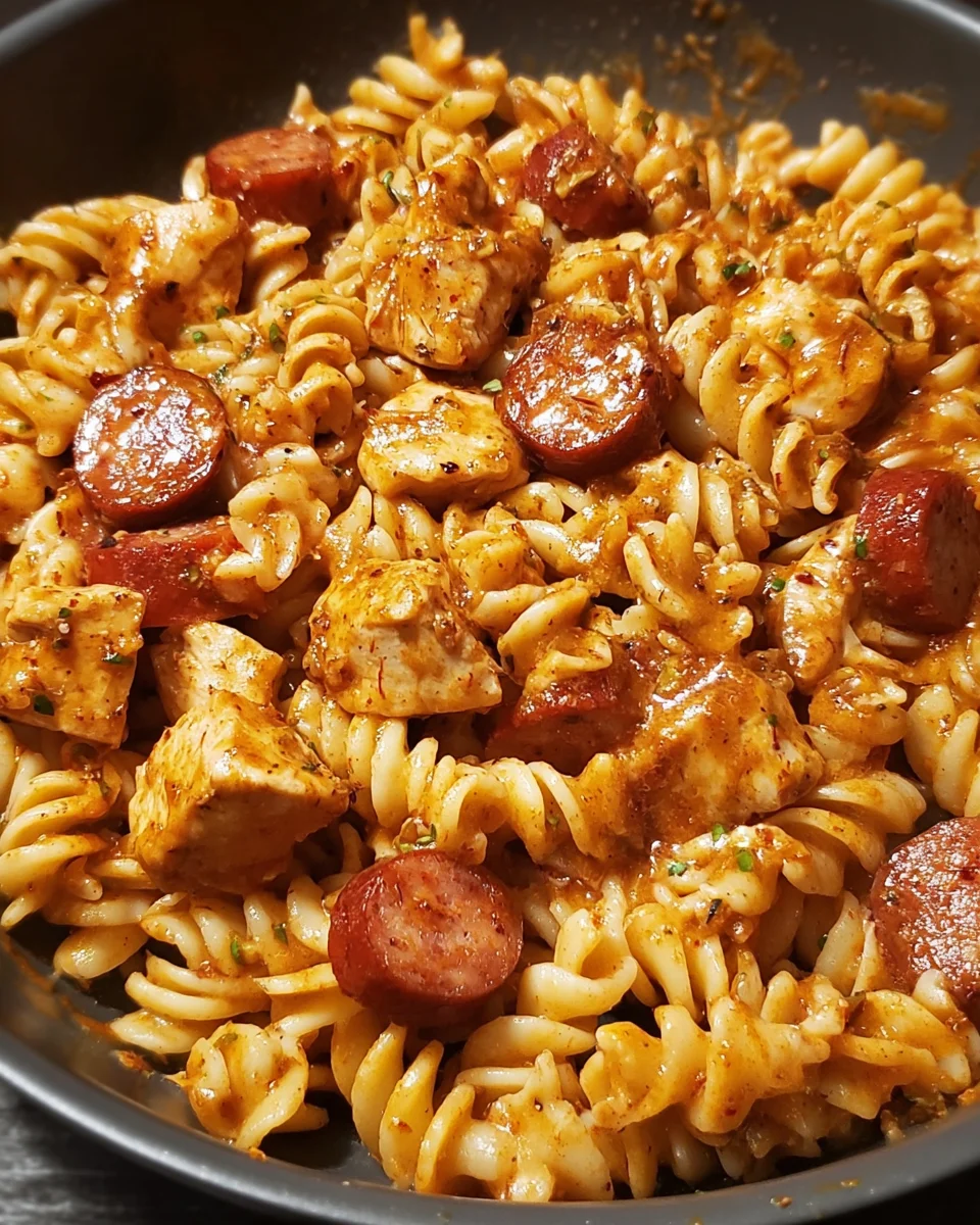 One-Pot Cajun Chicken & Smoked Sausage Pasta