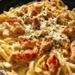One-Pot Creamy Honey Garlic Parmesan Chicken Pasta