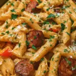 One-Pot Creamy Spicy Cajun Sausage Pasta