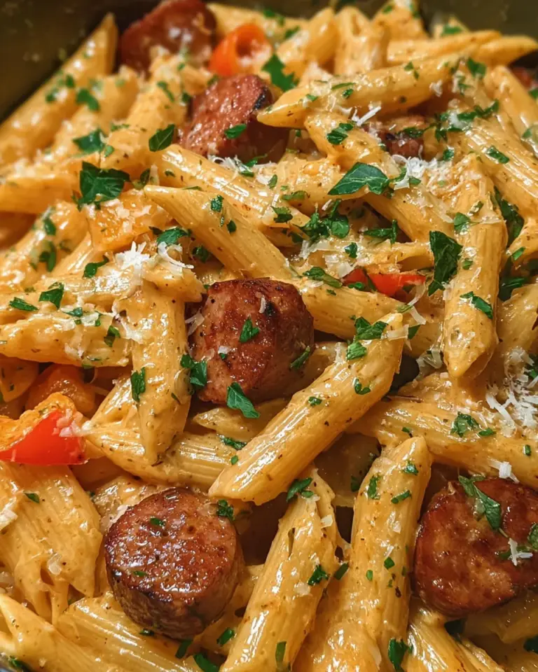 One-Pot Creamy Spicy Cajun Sausage Pasta