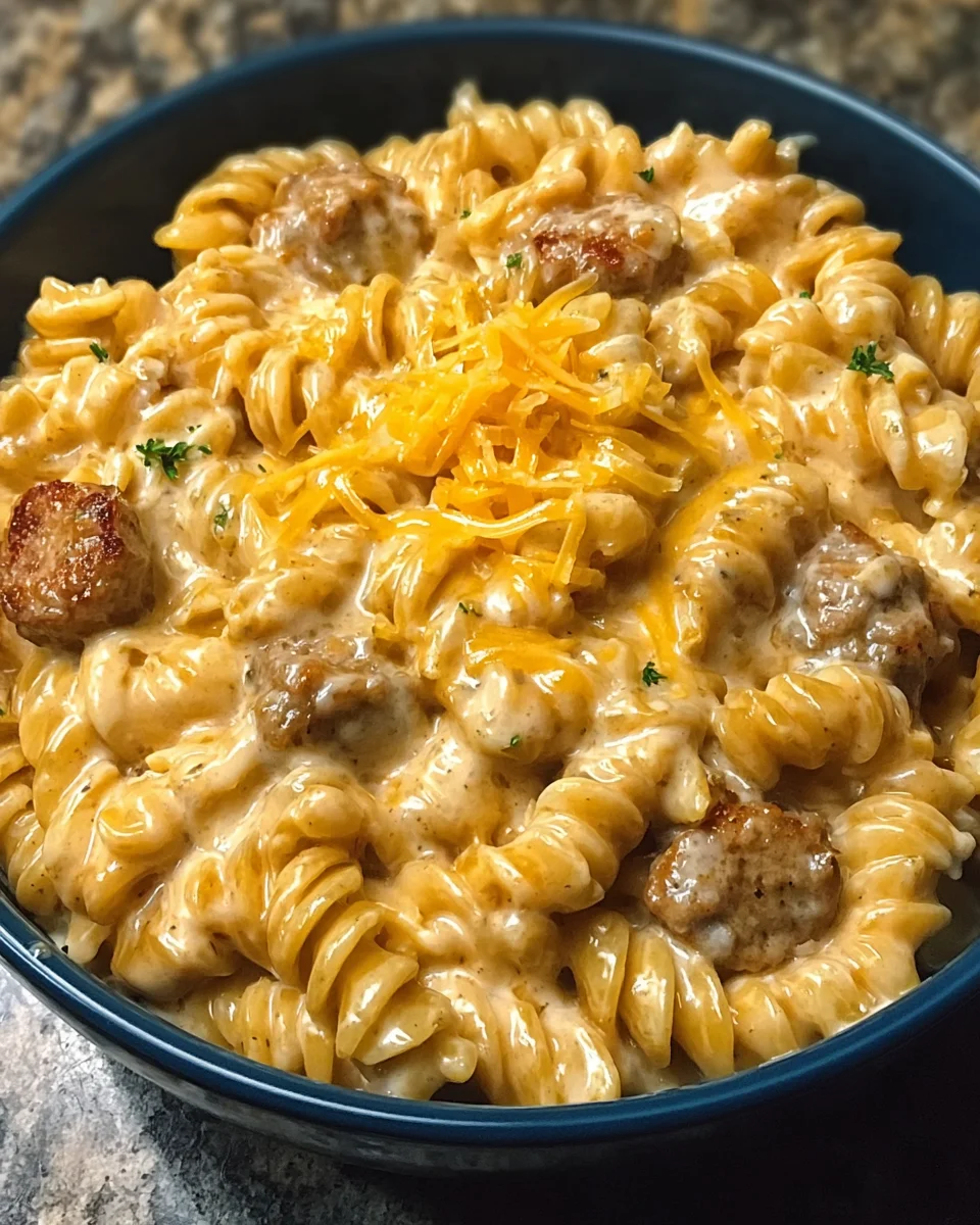 One-Pot Smoky Cheddar Sausage Ranch Pasta