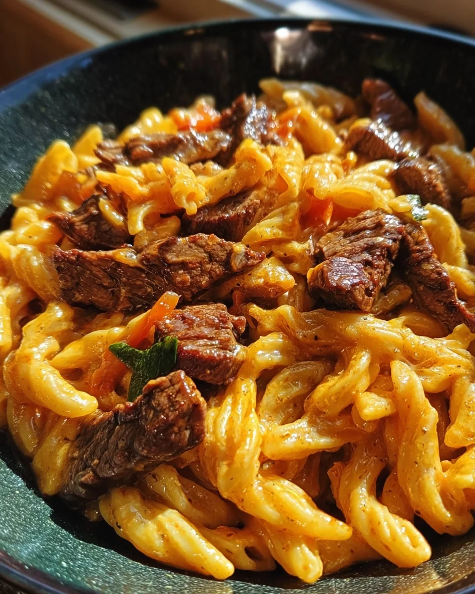 One-Pot Sweet and Spicy Buffalo Steak Pasta 19 One-Pot Sweet and Spicy Buffalo Steak Pasta