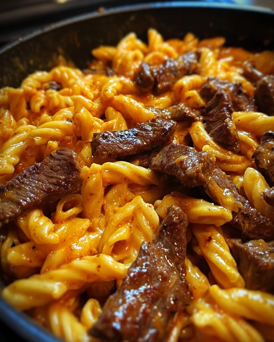 One-Pot Sweet and Spicy Buffalo Steak Pasta 21 One-Pot