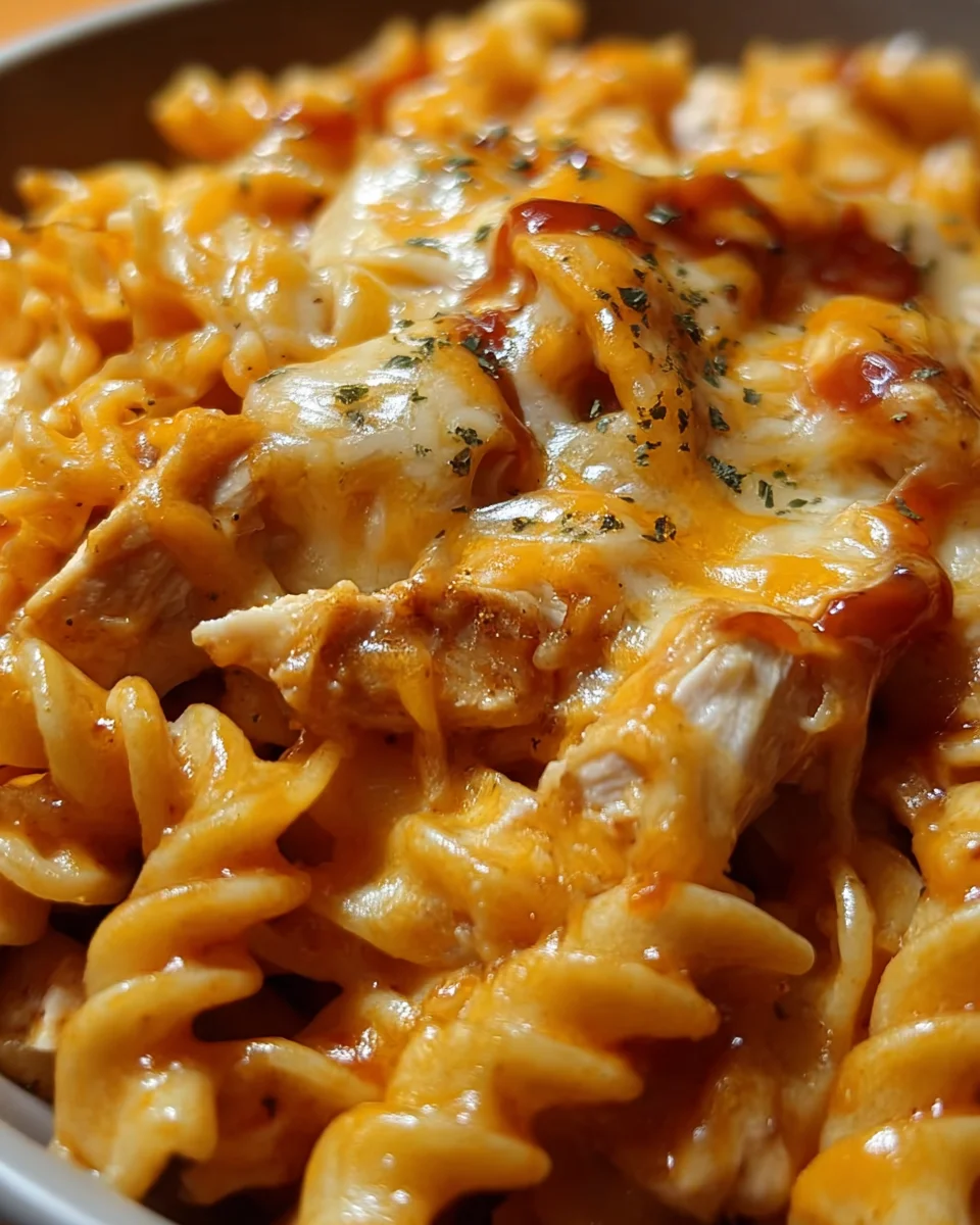 One-Skillet BBQ Chicken & Cheese Pasta 22 One-Skillet