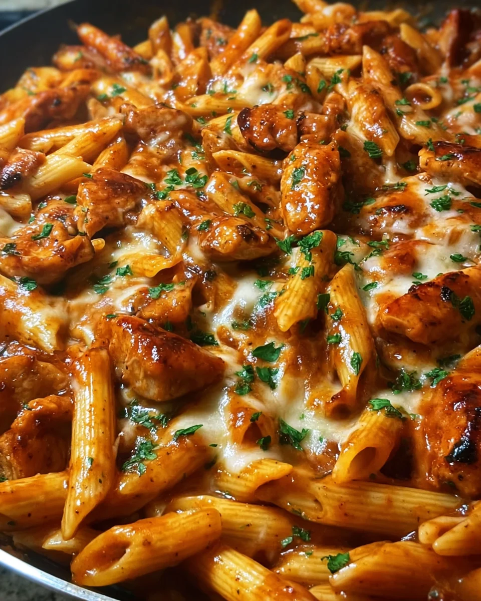 One-Skillet BBQ Chicken & Sausage Penne