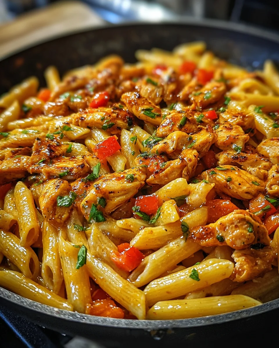 One-Skillet Spicy Chipotle Honey Chicken Pasta 23 One-Skillet