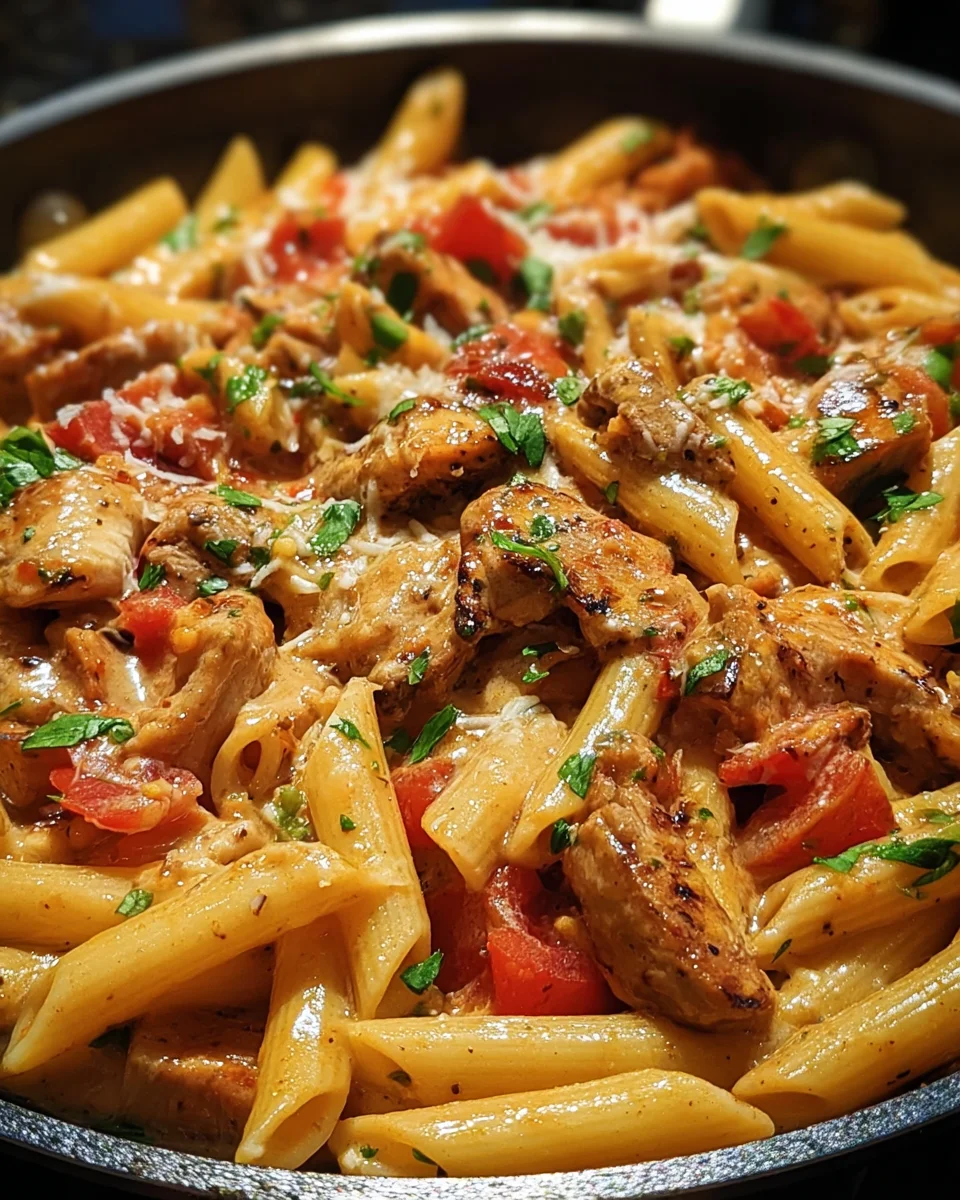 One-Skillet Spicy Ranch Chicken & Steak Pasta 22 One-Skillet