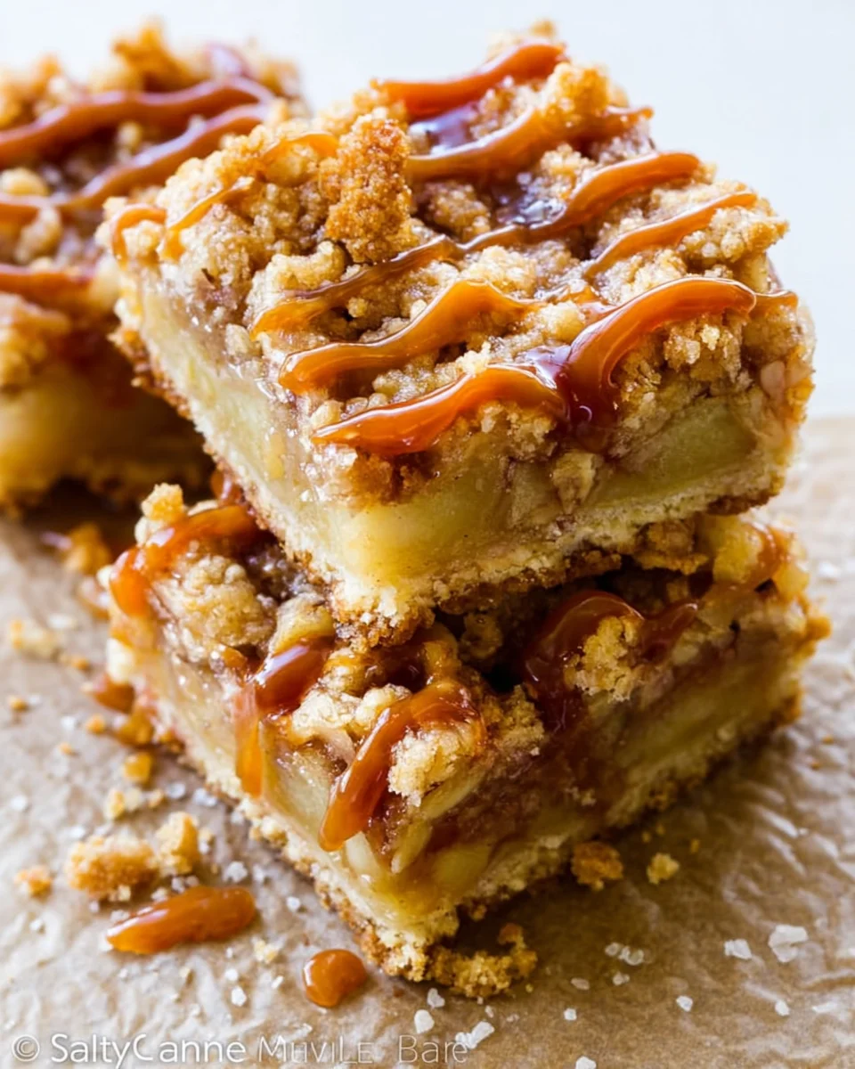 Salted Caramel Apple Crumble Bars Fall Treat 20 Salted Caramel Apple Crumble Bars Fall Treat