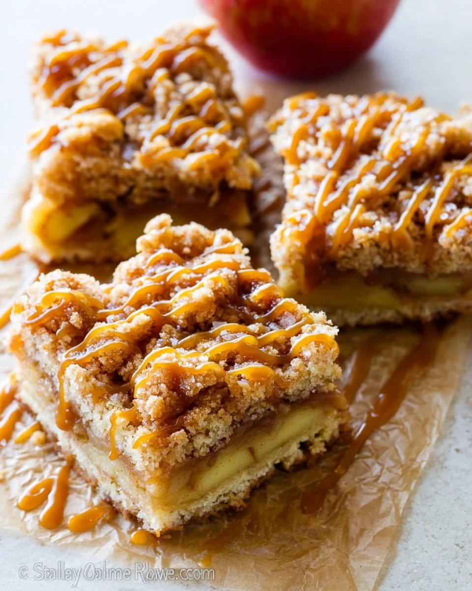 Salted Caramel Apple Crumble Bars Fall Treat 21 Salted
