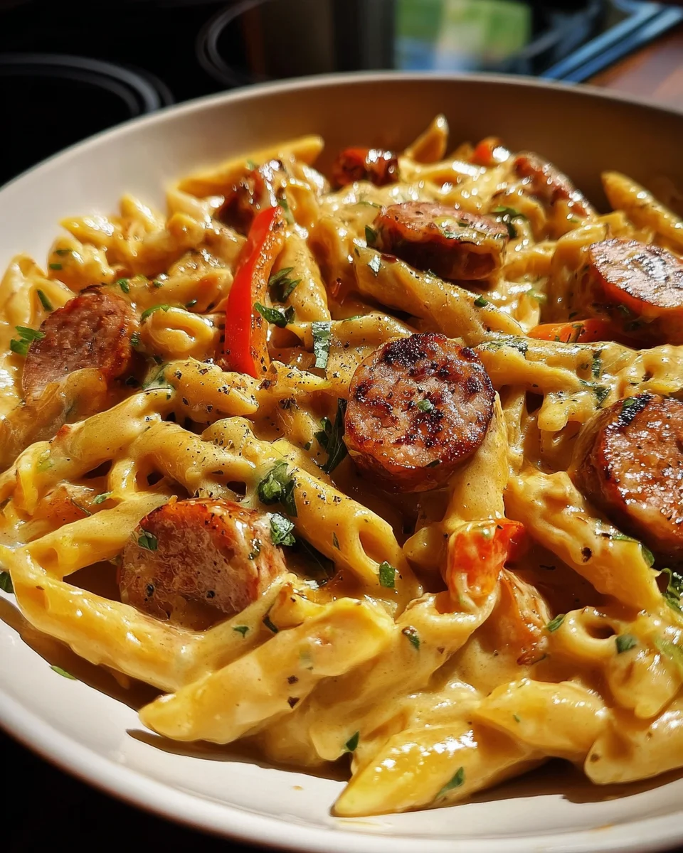 Skillet Creamy Pepper Jack Cajun Sausage Pasta 25 Skillet