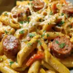 Skillet Creamy Smoky Cajun Sausage Penne