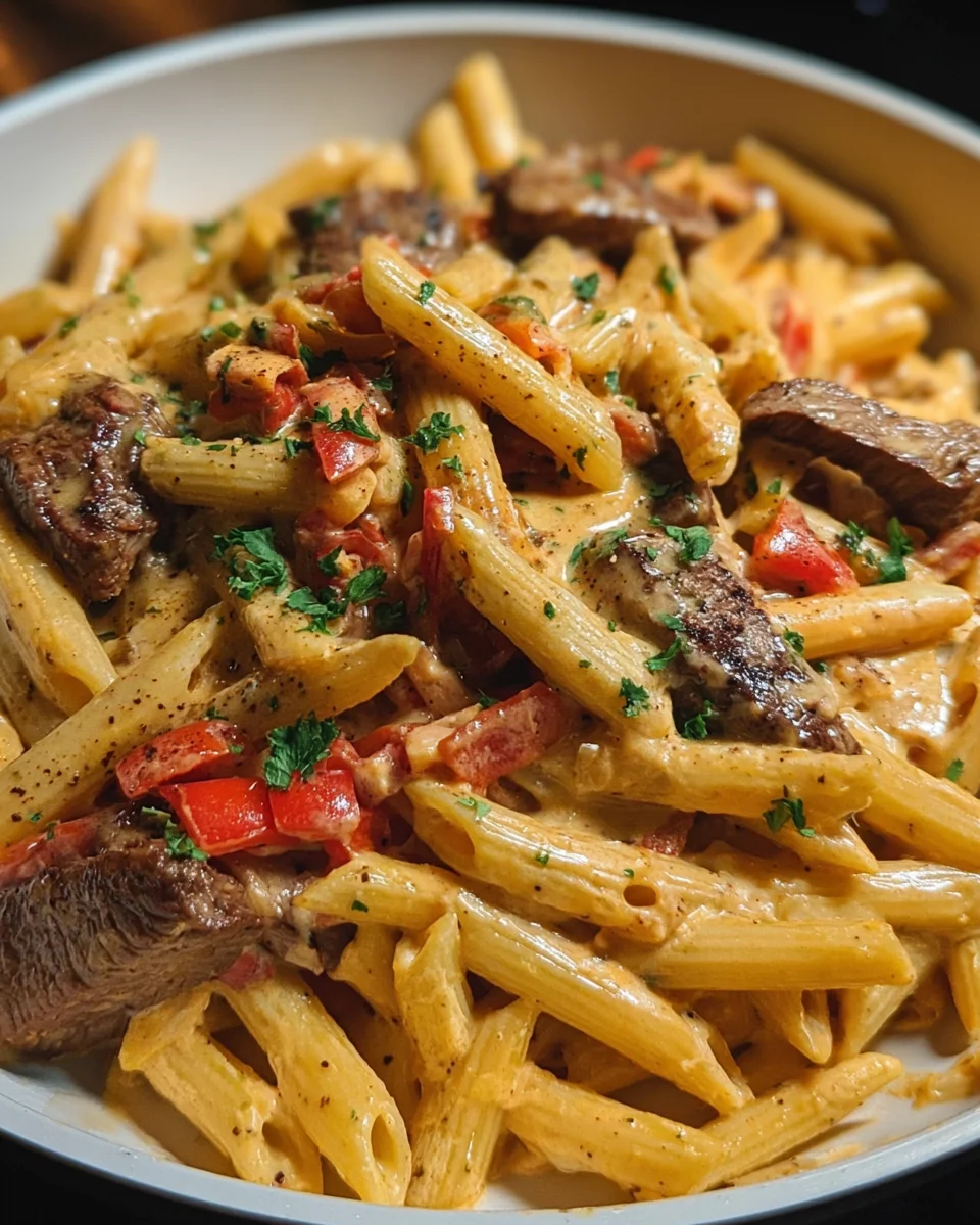 Skillet Creamy Spicy Cajun Steak Penne 23 Skillet