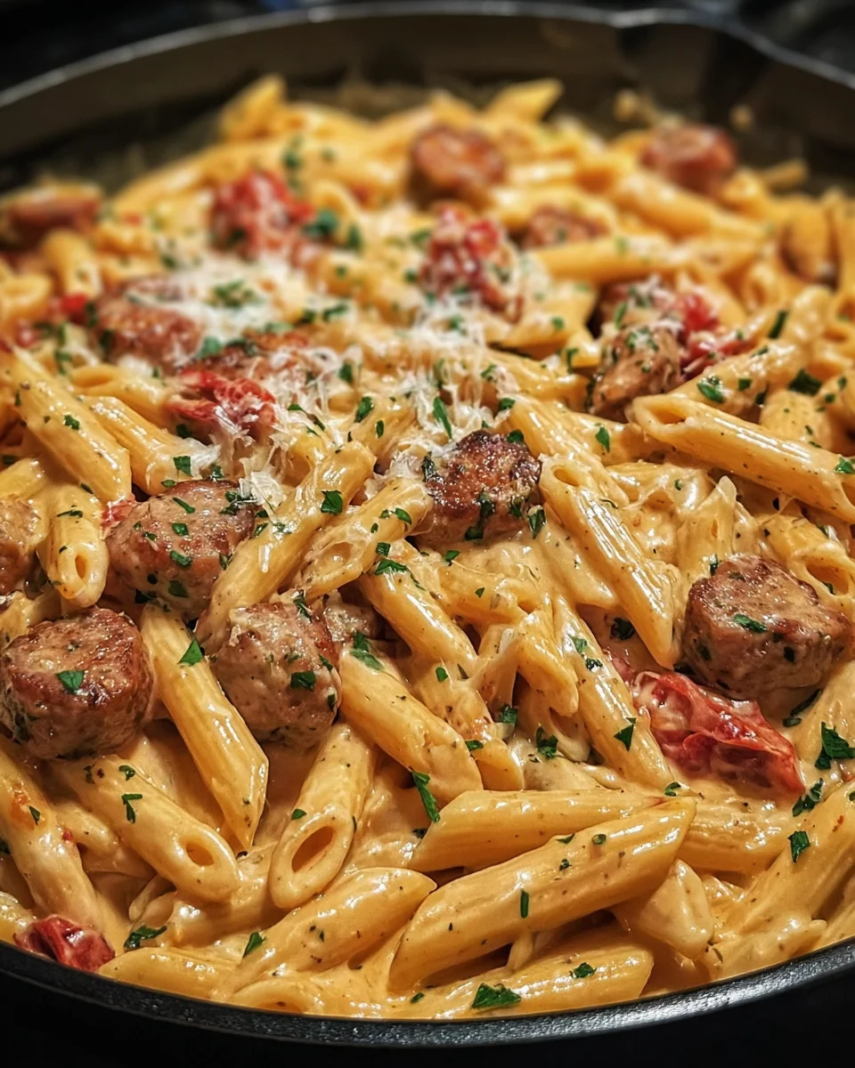 Smoky Cajun Garlic Butter Sausage Pasta