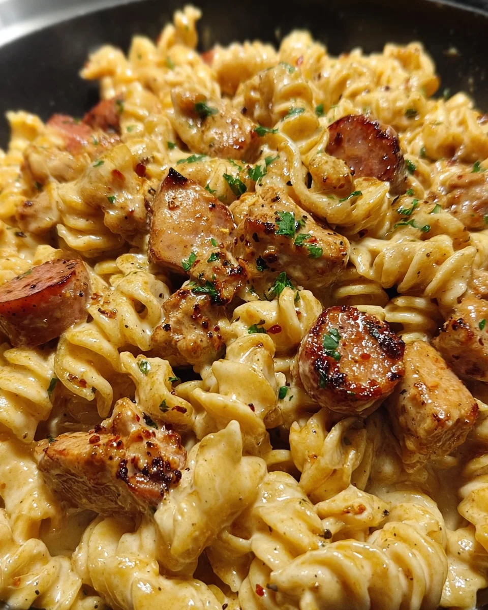 Smoky Garlic Butter Chicken & Sausage Pasta