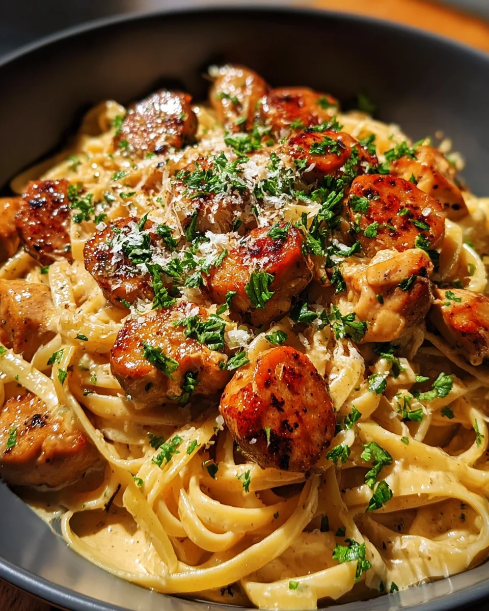 Spicy Cajun Sausage & Chicken Linguine 22 Spicy
