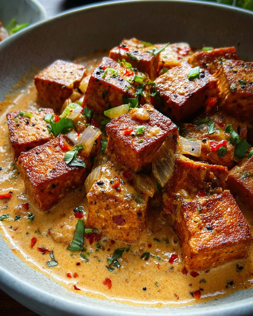 Spicy Tofu with Creamy Coconut Sauce 16 Spicy