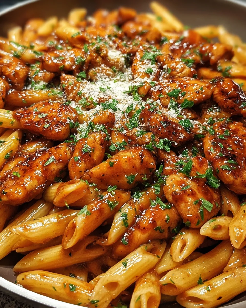Sticky Garlic Butter BBQ Chicken Penne 20 Sticky Garlic Butter BBQ Chicken Penne