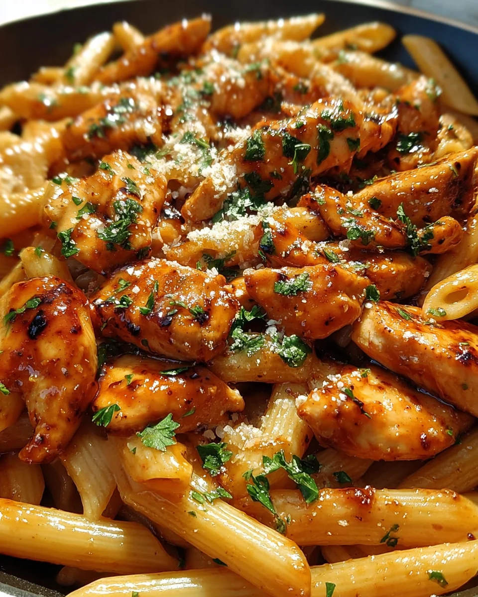 Sticky Garlic Butter BBQ Chicken Penne 21 Sticky