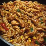 Sticky Honey BBQ Chicken Pasta Skillet