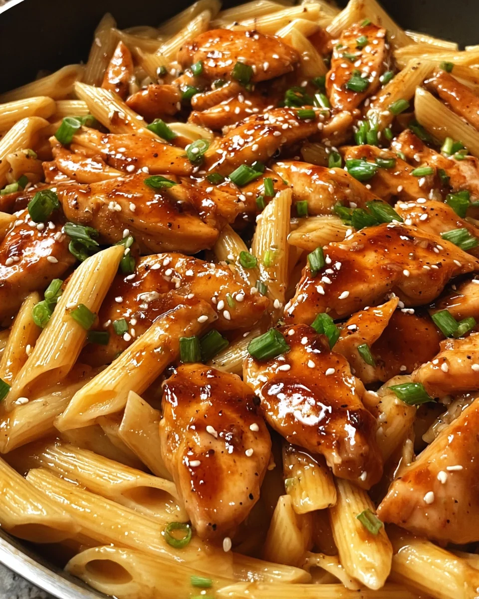 Sticky Honey Garlic Chicken Penne 20 Sticky