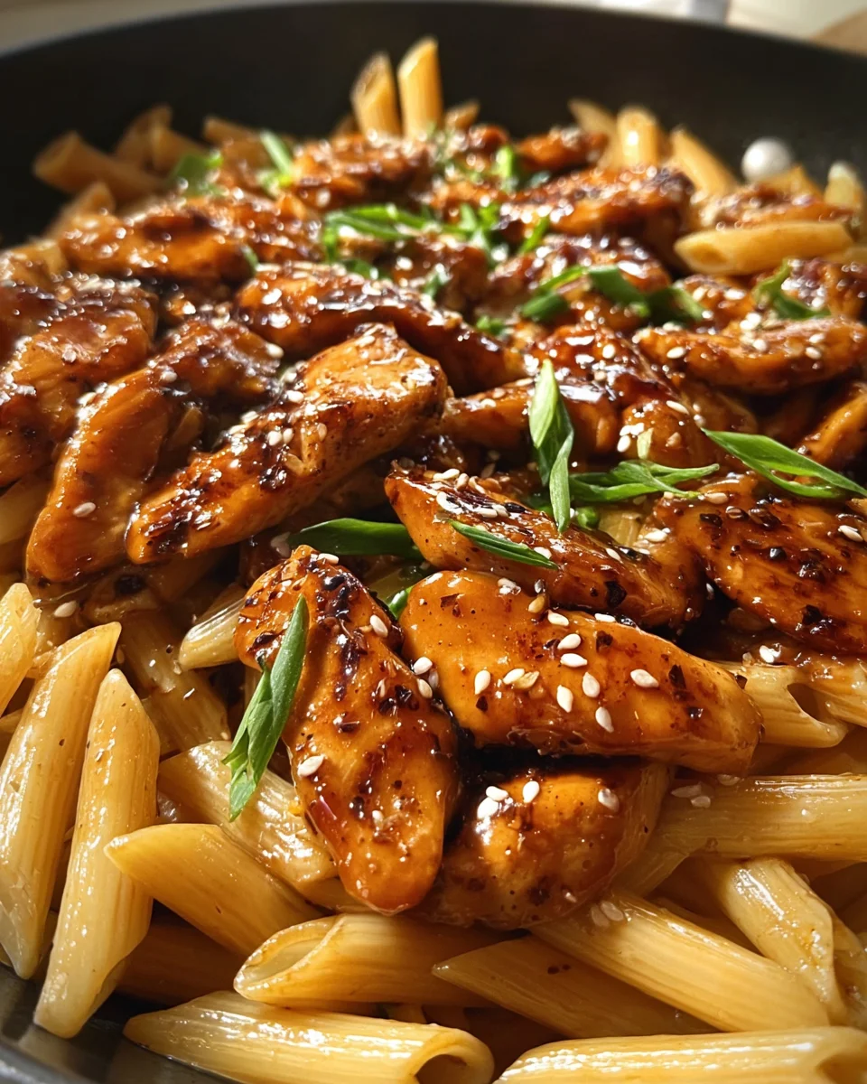 Sticky Honey Garlic Chicken Penne 21 Sticky