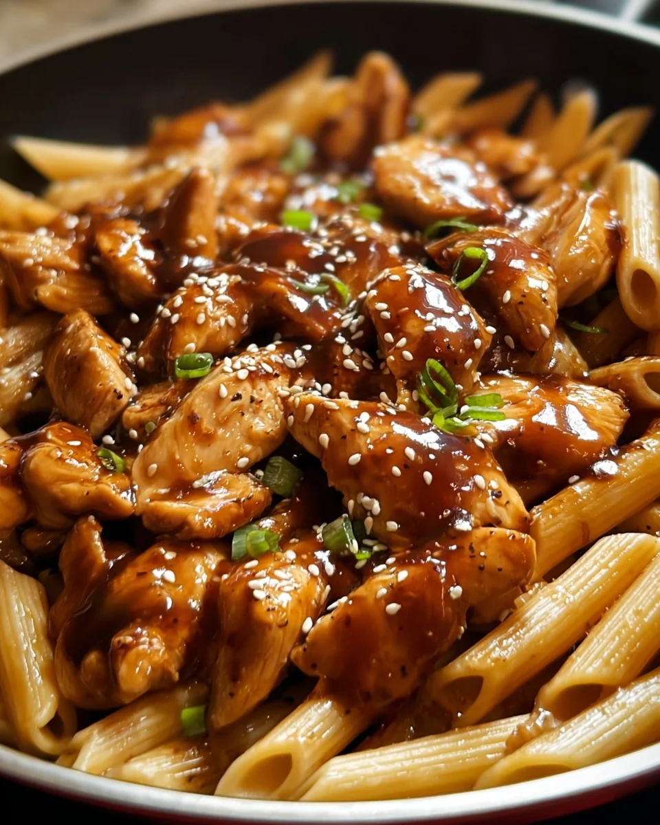 Sticky Honey Soy Chicken Penne Skillet 20 Sticky