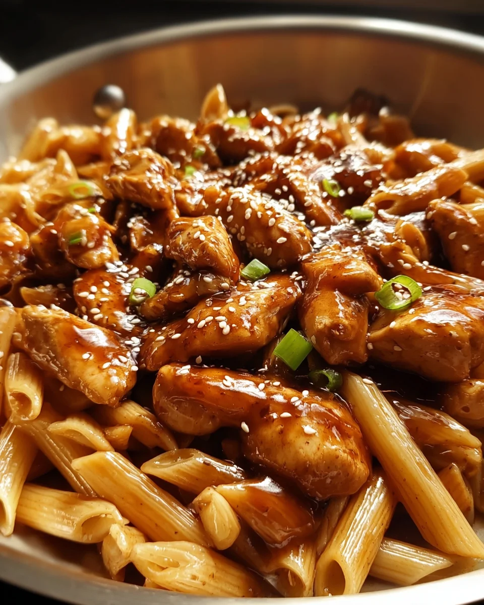 Sticky Honey Soy Chicken Penne Skillet 21 Sticky