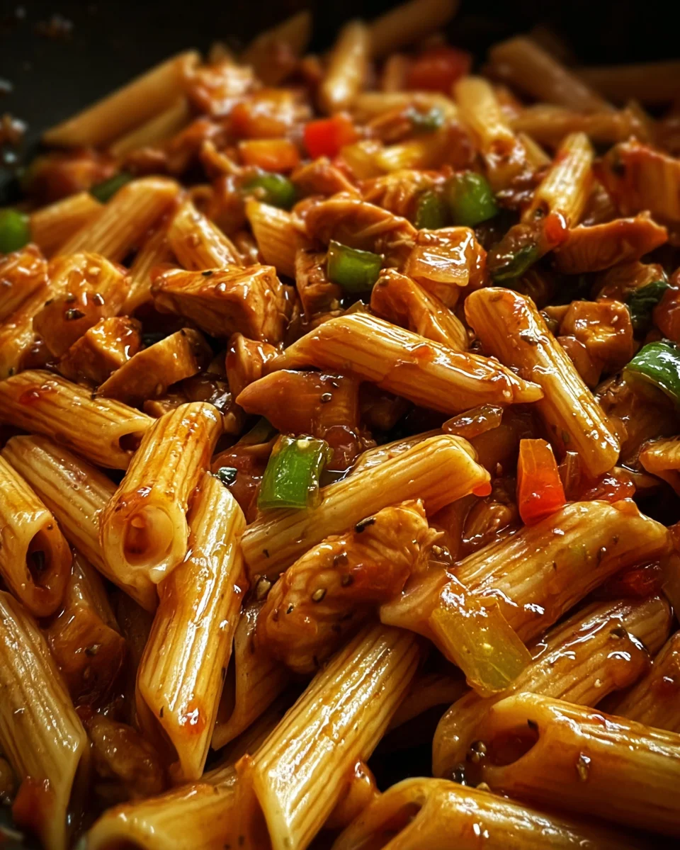 Sticky Sweet Chili BBQ Chicken Pasta 25 Sticky
