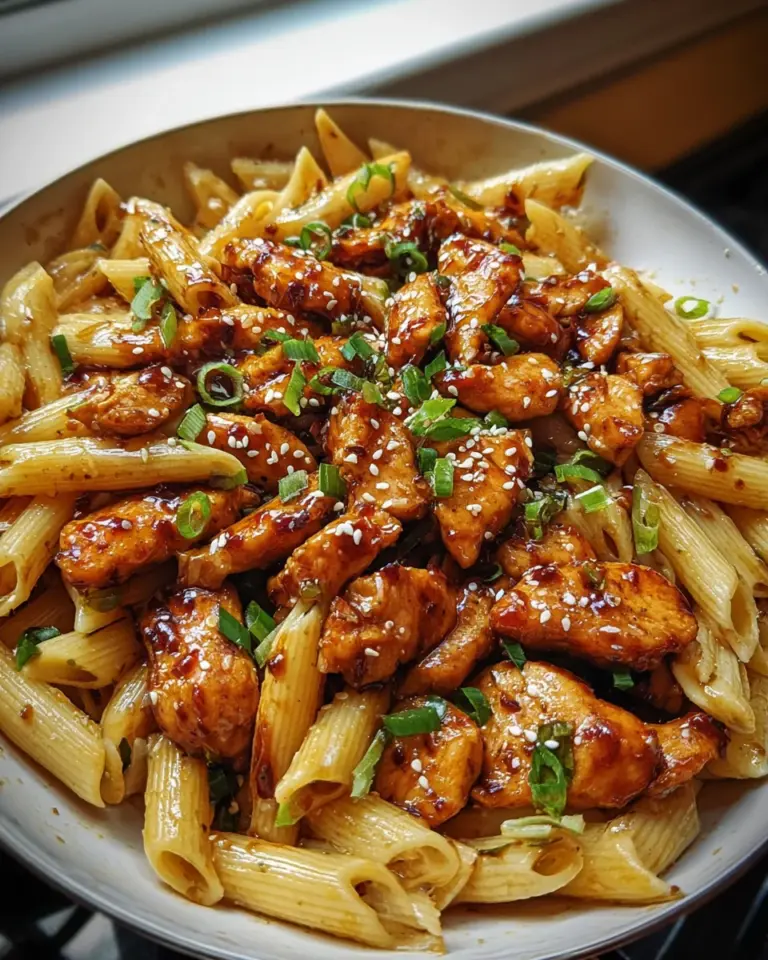 Sticky Sweet Chili Garlic Chicken Penne