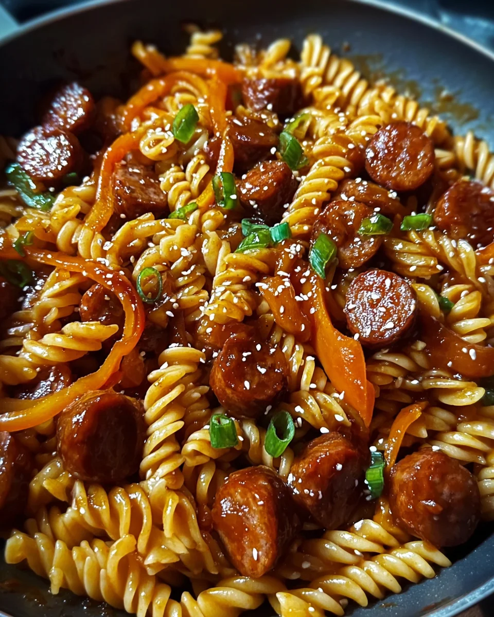 Sticky Sweet Chili Garlic Sausage Pasta 22 Sticky Sweet Chili Garlic Sausage Pasta