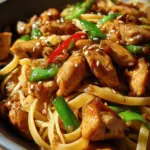 Sticky Sweet Garlic Chicken & Sausage Pasta