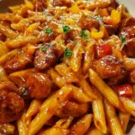 Sticky Sweet Heat BBQ Sausage Penne