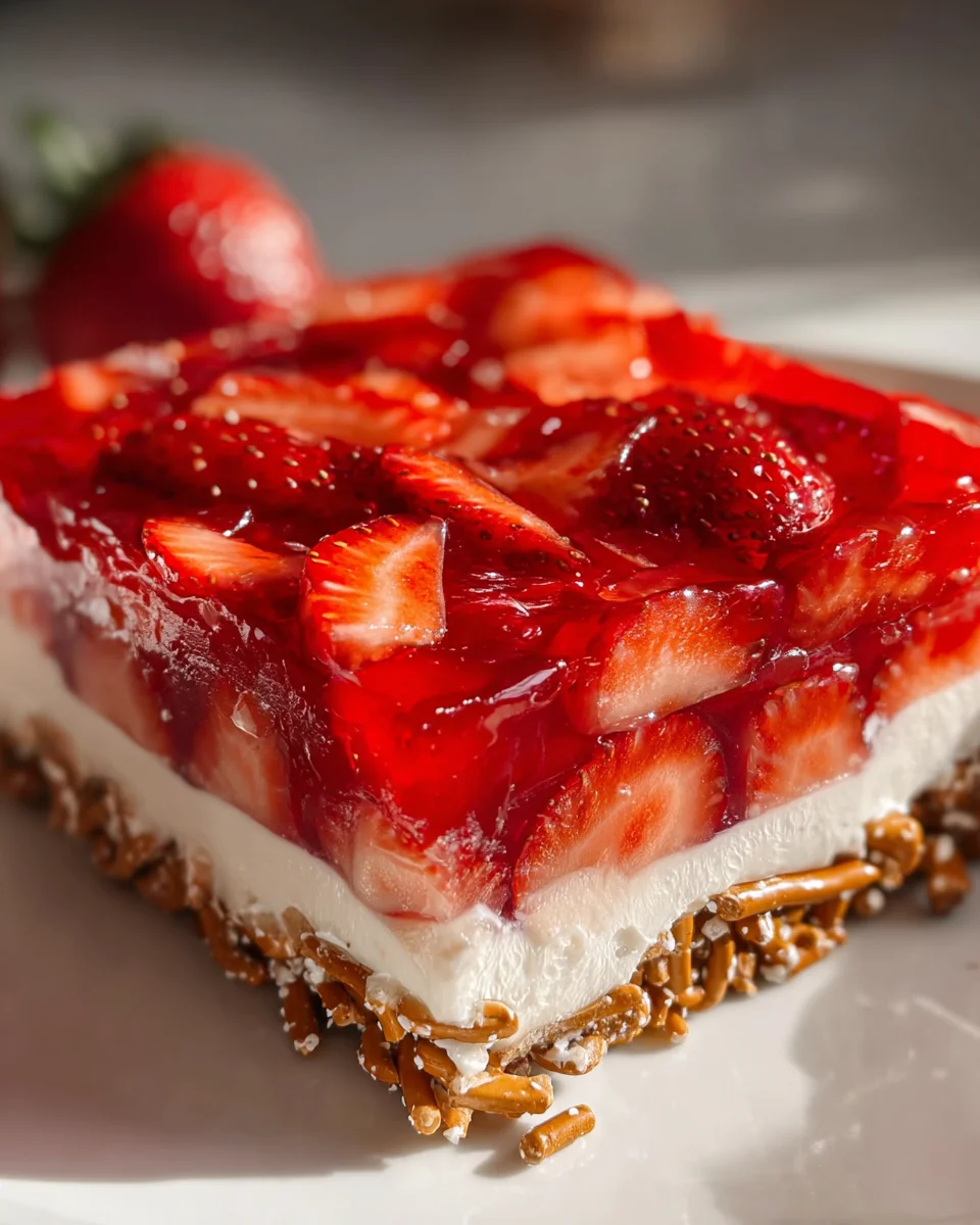 Strawberry Pretzel Jello Salad