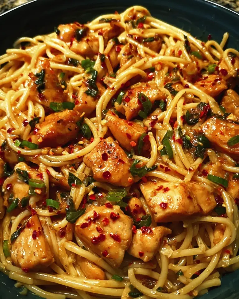 Sweet Chili Garlic Butter Chicken Pasta