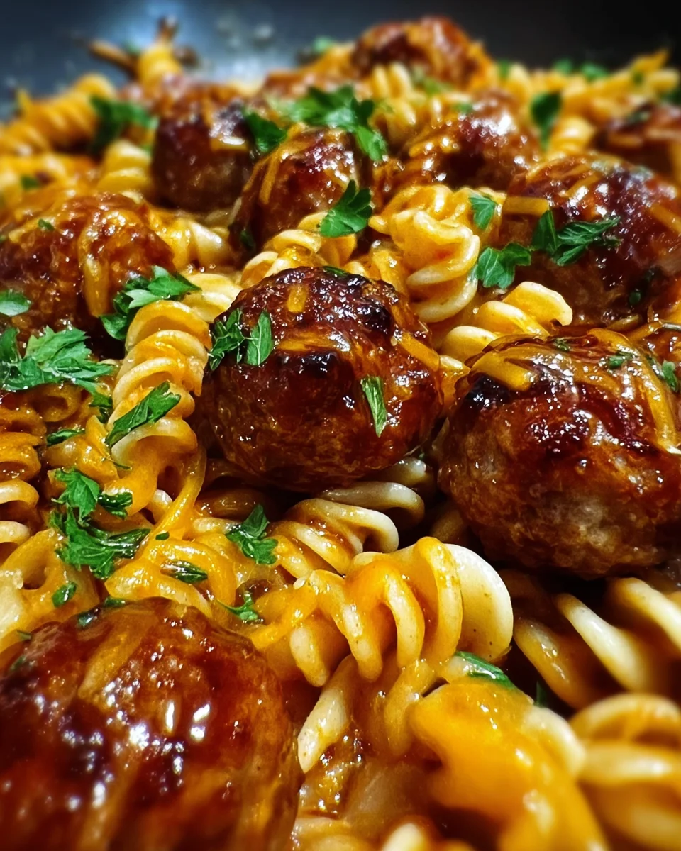 Sweet and Tangy BBQ Chicken Meatball Pasta 24 Sweet and Tangy BBQ Chicken Meatball Pasta