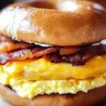 Bacon Egg Cheese Bagel Sandwich