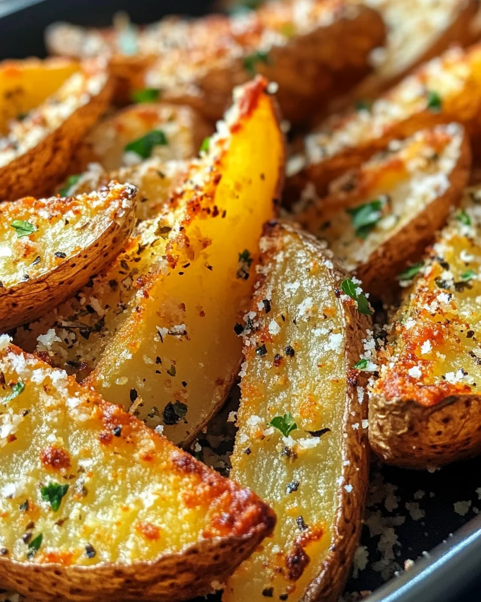 Baked Garlic Parmesan Potato Wedges
