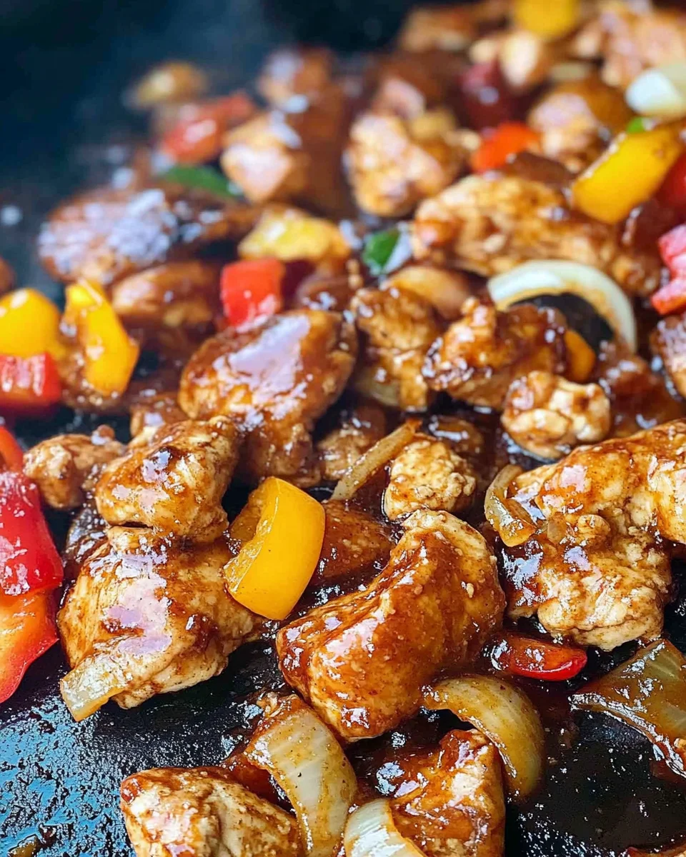 Bourbon Chicken on the Griddle
