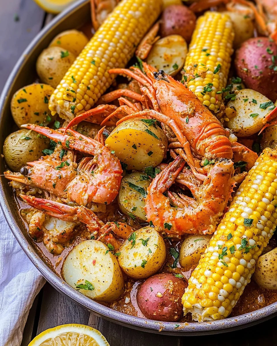 Cajun Seafood Boil with Garlic Butter Sauce