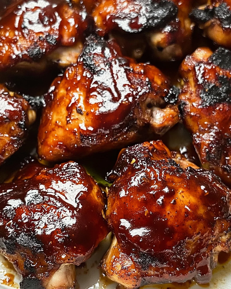 Caramelized BBQ Chicken Thighs in the Oven