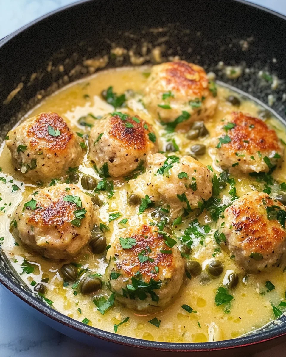 Chicken Piccata Meatballs 33 Chicken
