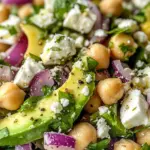 Chickpea Feta Avocado Salad