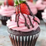 Chocolate Covered Strawberry Cupcakes
