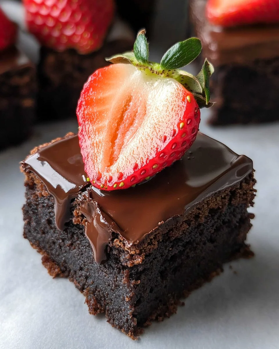 Chocolate covered Strawberry brownies