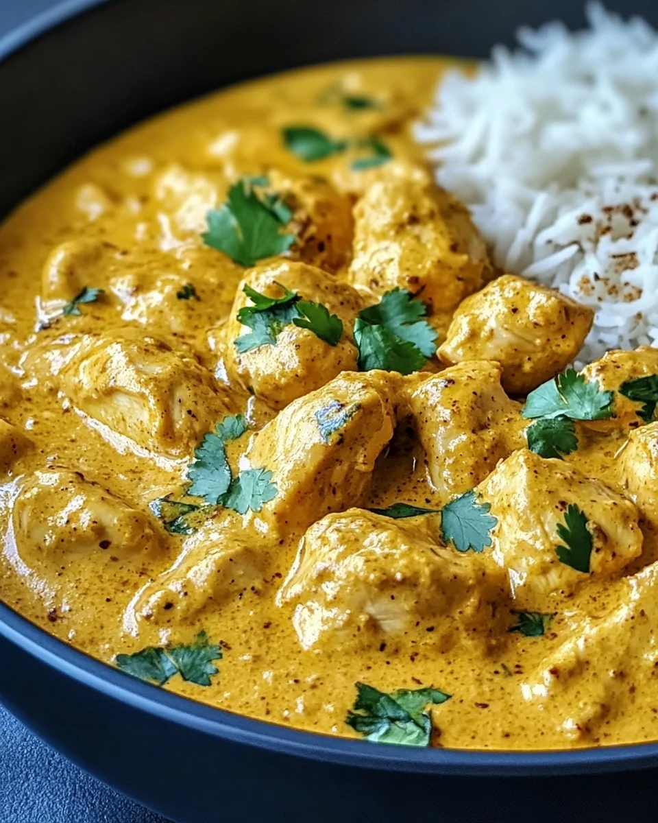 Creamy Homemade Chicken Korma Perfect with Flatbread or Rice