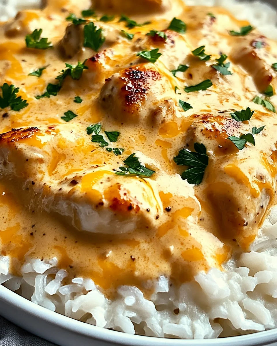 Creamy Smothered Chicken and Rice