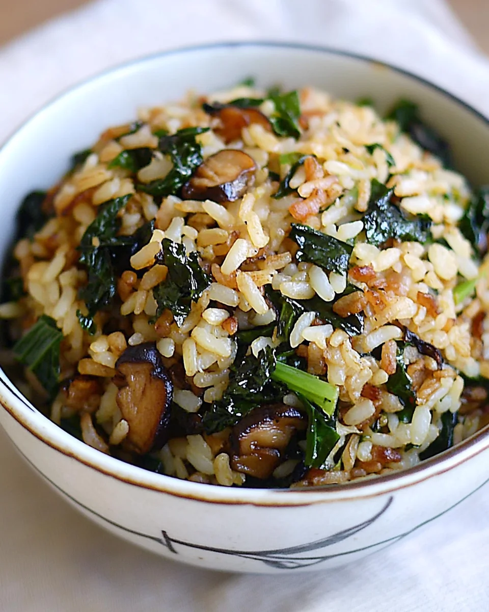 Crispy Kale and Shiitake Fried Rice