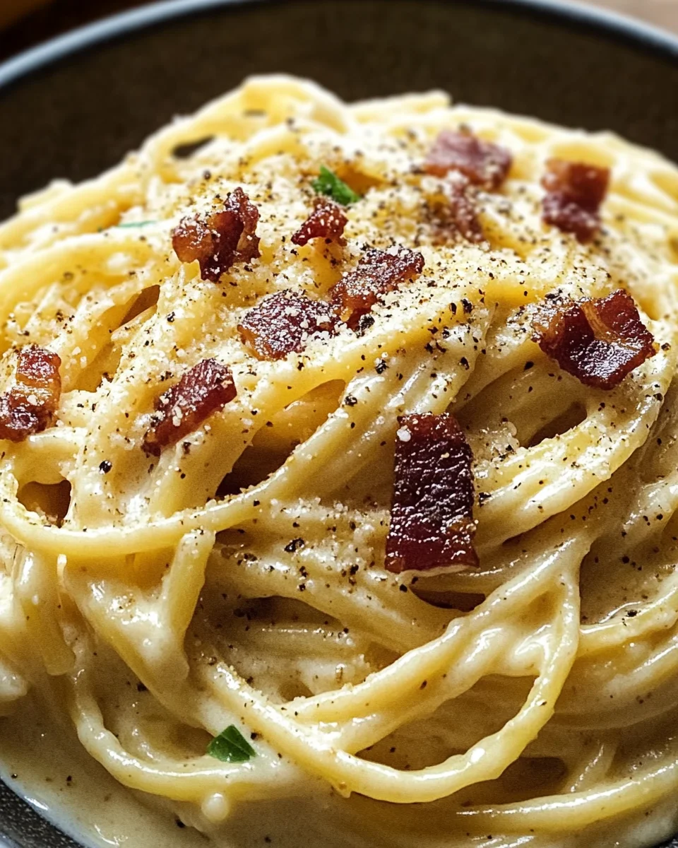 Easy Creamy Carbonara Pasta